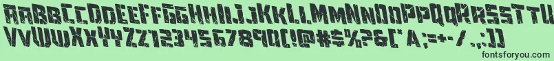 フォントTowerruinsrotaleft – 緑の背景に黒い文字