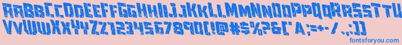 Towerruinsrotaleft Font – Blue Fonts on Pink Background
