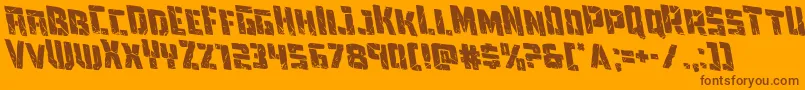 Fonte Towerruinsrotaleft – fontes marrons em um fundo laranja