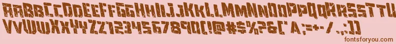 Towerruinsrotaleft Font – Brown Fonts on Pink Background