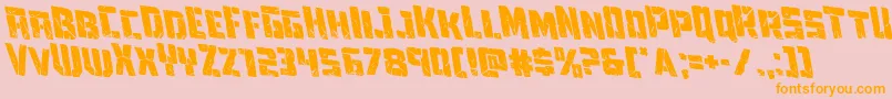 Towerruinsrotaleft Font – Orange Fonts on Pink Background