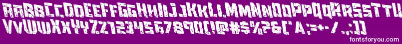 Towerruinsrotaleft Font – White Fonts on Purple Background