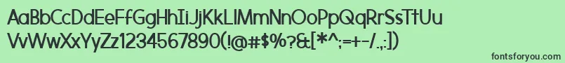 MorningtypeBold Font – Black Fonts on Green Background