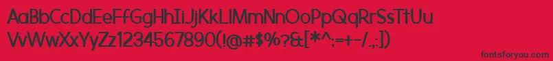 フォントMorningtypeBold – 赤い背景に黒い文字