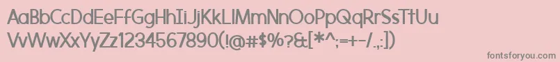 Fonte MorningtypeBold – fontes cinzas em um fundo rosa