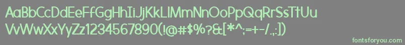 MorningtypeBold Font – Green Fonts on Gray Background