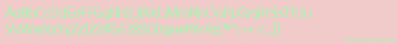 MorningtypeBold Font – Green Fonts on Pink Background