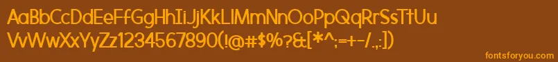 MorningtypeBold Font – Orange Fonts on Brown Background