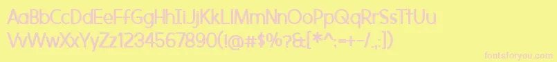 MorningtypeBold Font – Pink Fonts on Yellow Background