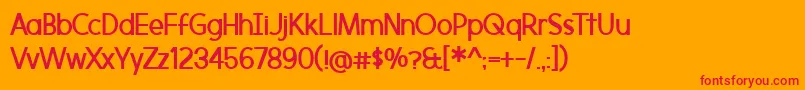 fuente MorningtypeBold – Fuentes Rojas Sobre Fondo Naranja