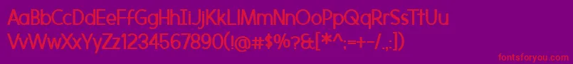 MorningtypeBold Font – Red Fonts on Purple Background
