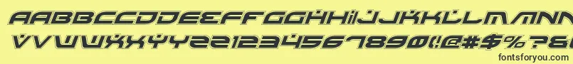 BattlefieldProItalic Font – Black Fonts on Yellow Background