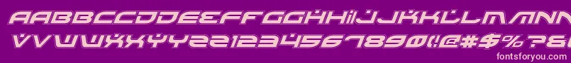 BattlefieldProItalic Font – Pink Fonts on Purple Background