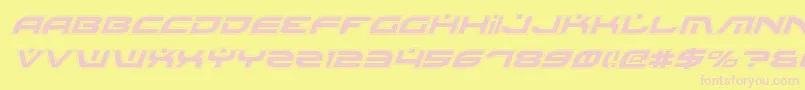 BattlefieldProItalic Font – Pink Fonts on Yellow Background