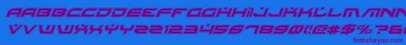BattlefieldProItalic Font – Purple Fonts on Blue Background