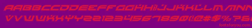 BattlefieldProItalic Font – Red Fonts on Purple Background
