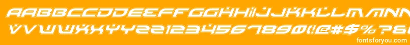 フォントBattlefieldProItalic – オレンジの背景に白い文字