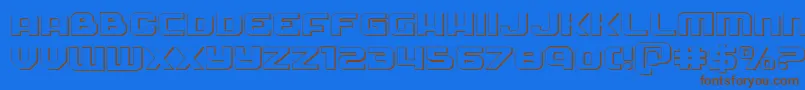 Soldier3Dexpand-fontti – ruskeat fontit sinisellä taustalla