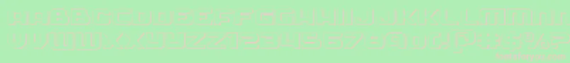 Fonte Soldier3Dexpand – fontes rosa em um fundo verde