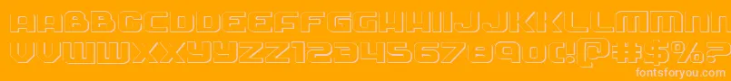 Шрифт Soldier3Dexpand – розовые шрифты на оранжевом фоне