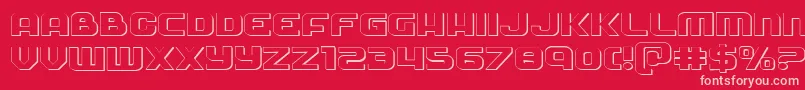 Soldier3Dexpand Font – Pink Fonts on Red Background