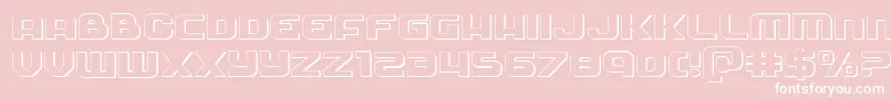 Soldier3Dexpand-fontti – valkoiset fontit vaaleanpunaisella taustalla