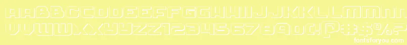 Soldier3Dexpand Font – White Fonts on Yellow Background