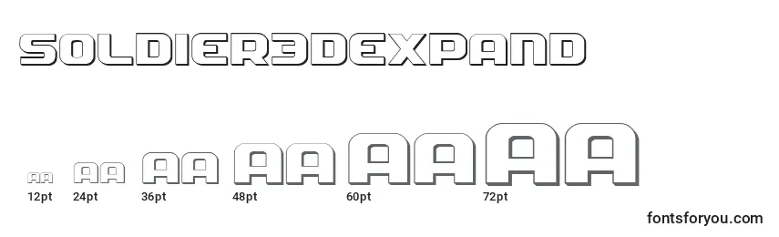 Soldier3Dexpand Font Sizes