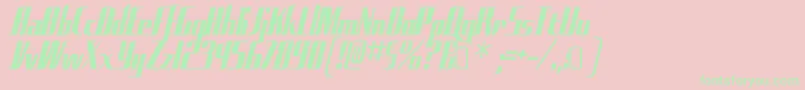 SadfilmsRegular Font – Green Fonts on Pink Background