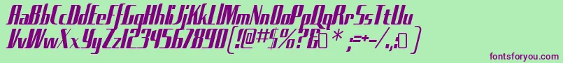 SadfilmsRegular Font – Purple Fonts on Green Background