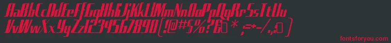 SadfilmsRegular Font – Red Fonts on Black Background