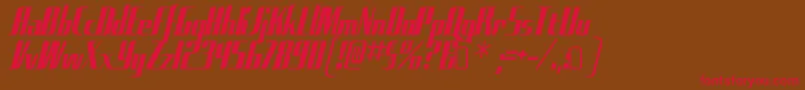SadfilmsRegular Font – Red Fonts on Brown Background