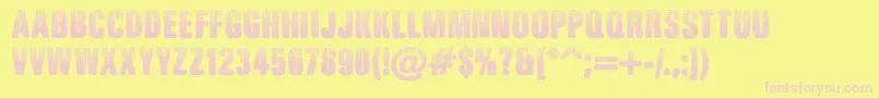 RuggedRide Font – Pink Fonts on Yellow Background