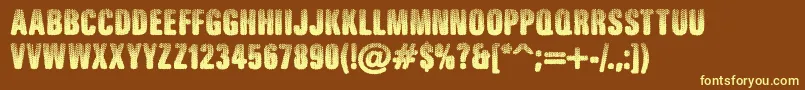 RuggedRide Font – Yellow Fonts on Brown Background