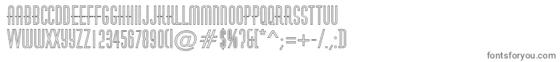 フォントAHuxleyotl – 白い背景に灰色の文字