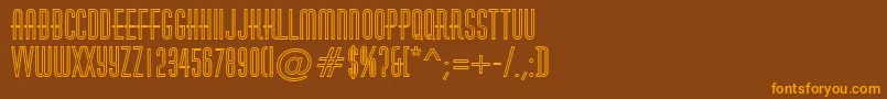 AHuxleyotl Font – Orange Fonts on Brown Background