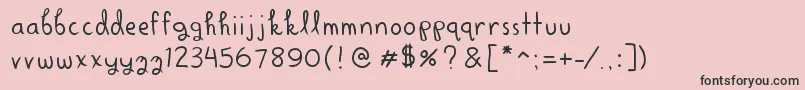 AlrightScrapbooky Font – Black Fonts on Pink Background