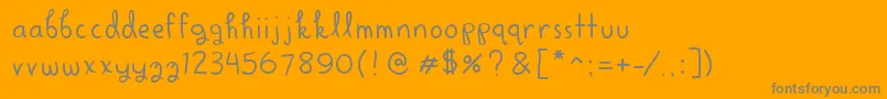 AlrightScrapbooky Font – Gray Fonts on Orange Background