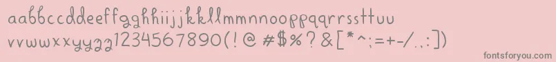 AlrightScrapbooky Font – Gray Fonts on Pink Background