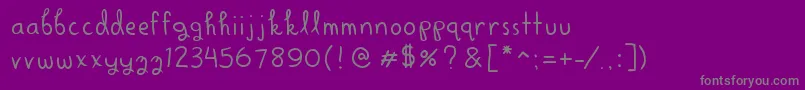 AlrightScrapbooky-Schriftart – Graue Schriften auf violettem Hintergrund