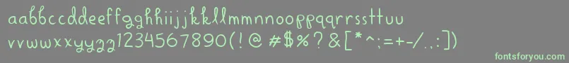 AlrightScrapbooky Font – Green Fonts on Gray Background