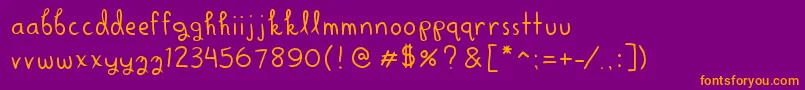 AlrightScrapbooky Font – Orange Fonts on Purple Background