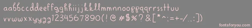 AlrightScrapbooky Font – Pink Fonts on Gray Background