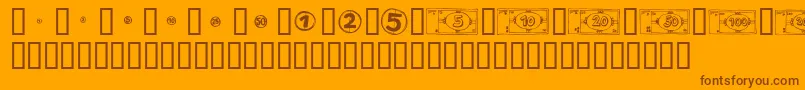 MoMoney Font – Brown Fonts on Orange Background
