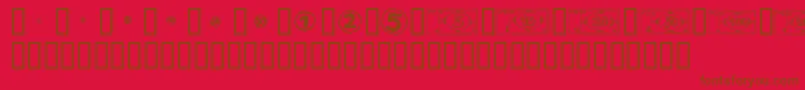 MoMoney Font – Brown Fonts on Red Background