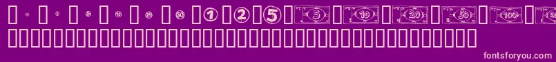 MoMoney Font – Pink Fonts on Purple Background