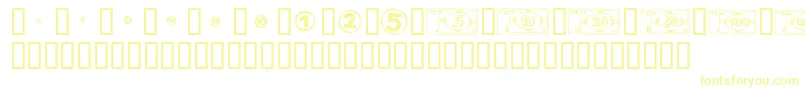 MoMoney Font – Yellow Fonts on White Background