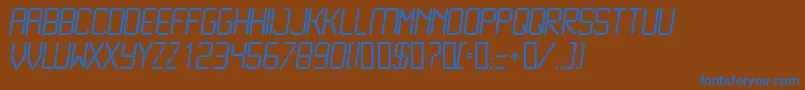 LiquidcrystalLightitalic Font – Blue Fonts on Brown Background