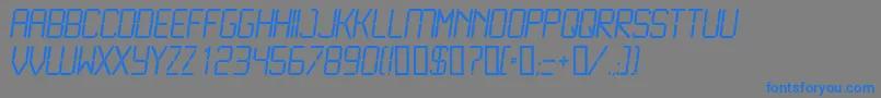 LiquidcrystalLightitalic Font – Blue Fonts on Gray Background