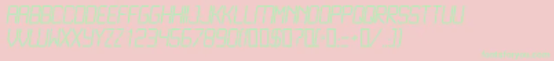 LiquidcrystalLightitalic Font – Green Fonts on Pink Background